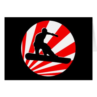 snowboard : red rays card by asyrum