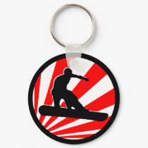 snowboard. red rays. keychains by asyrum snowboard. red rays. keychains