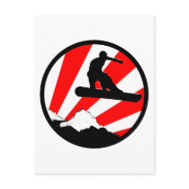 snowboard : red rays postcards by asyrum snowboard : red rays postcards