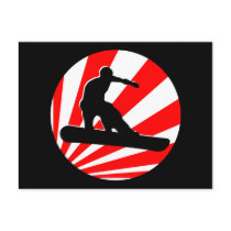 snowboard : red rays postcards by asyrum snowboard : red rays postcards