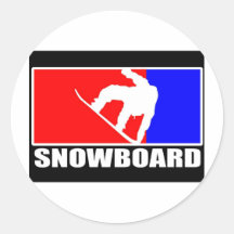 snowboard round sticker