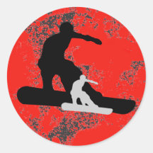 snowboard. shadowstance. round sticker
