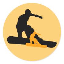 snowboard. shadowstance. round sticker