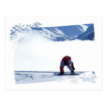 Snowboard Slide  Postcard
