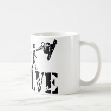 Snowboard Snowbording Sport Evolution Art Mugs