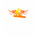 snowboard. tribalz. orange fade. t-shirts