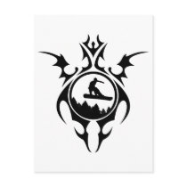 snowboard. tribalz. postcards by asyrum snowboard. tribalz. postcards