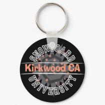 Snowboard University - Kirkwood CA keychains by cdandc Snowboard University - Kirkwood CA keychains