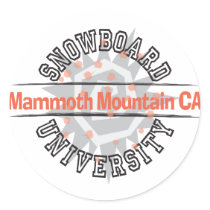 Snowboard University - Mammoth Mounain CA stickers by cdandc Snowboard University - Mammoth Mounain CA stickers