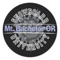 Snowboard University - Mt. Bachelor OR stickers by cdandc Snowboard University - Mt. Bachelor OR stickers