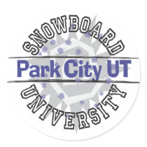 Snowboard University - Park City UT stickers by cdandc Snowboard University - Park City UT stickers