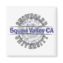Snowboard University - Squaw Valley CA magnets by cdandc Snowboard University - Squaw Valley CA magnets