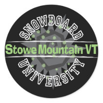 Snowboard University - Stowe Mountain VT stickers by cdandc Snowboard University - Stowe Mountain VT stickers