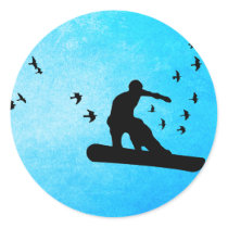 snowboard with birds. stickers by asyrum snowboard with birds. stickers