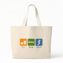 SnowBoardChick Eat Sleep Board Tote Bags