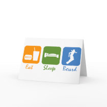 SnowBoardChick Eat Sleep Board Cards