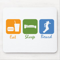 SnowBoardChick Eat Sleep Board Mouse Pads