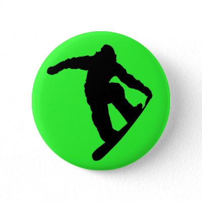 Snowboarder Pinback Buttons