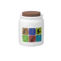 Snowboarder candy jar candy jars
