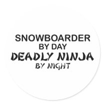 Snowboarder Deadly Ninja by Night stickers