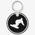 snowboarder downhill icon keychains