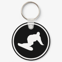 snowboarder downhill icon keychains