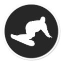 snowboarder downhill icon stickers