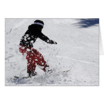 Snowboarder greeting map cards