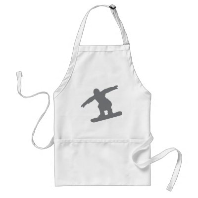 snowboarder in action snowboarding apron by Tomaniac