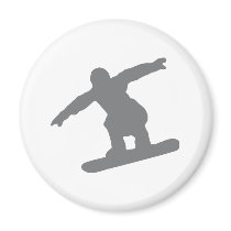 snowboarder in action snowboarding refrigerator magnet