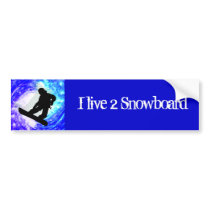 Snowboarder in Whiteout Bumper Stickers
