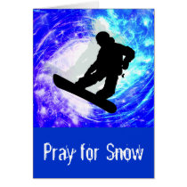 Snowboarder in Whiteout Card