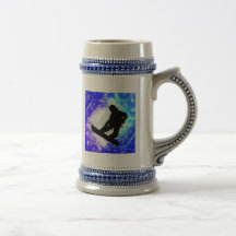 Snowboarder in Whiteout Coffee Mug