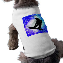 Snowboarder in Whiteout Dog T-shirt