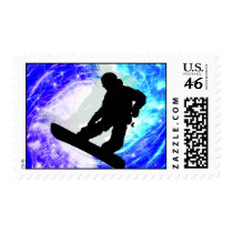 Snowboarder in Whiteout Stamps