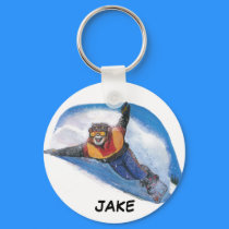 Snowboarder Keychain - Personalized by ZachBear Snowboarder Keychain - Personalized