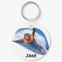 Snowboarder Keychain - Personalized
