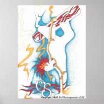Snowboarder Large Poster