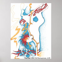 Snowboarder Large Poster