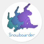 Snowboarder Logo Stickers