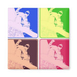 Snowboarder/Pop Art Refrigerator Magnets