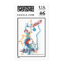 Snowboarder postage