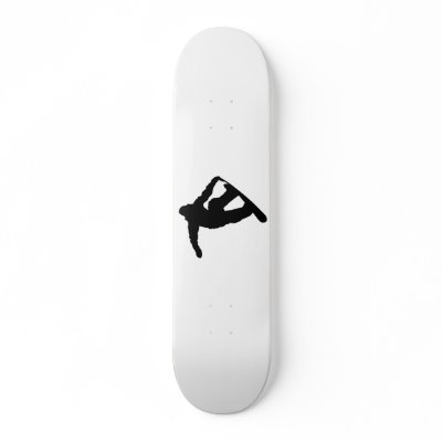 Snowboarder skateboards