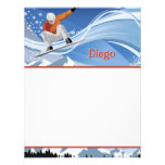 Snowboarder Stationery Invite
