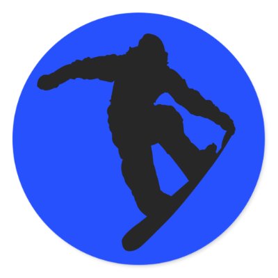 Snowboarder stickers