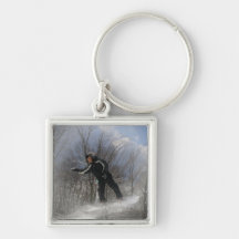 Snowboarding 360 Keychain