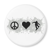 Snowboarding 3 refrigerator magnets
