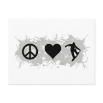 Snowboarding 3 postcards