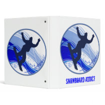 Snowboarding and Snowflakes binders by ElainePlesser Snowboarding and Snowflakes binders