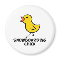 Snowboarding Chick Magnet
